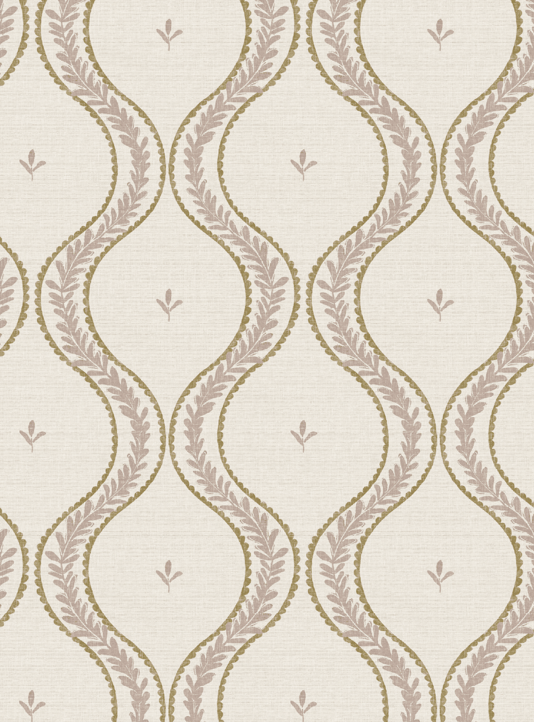 Garden Ogee Soft Pink & Beige Wallpaper - Esselle Home