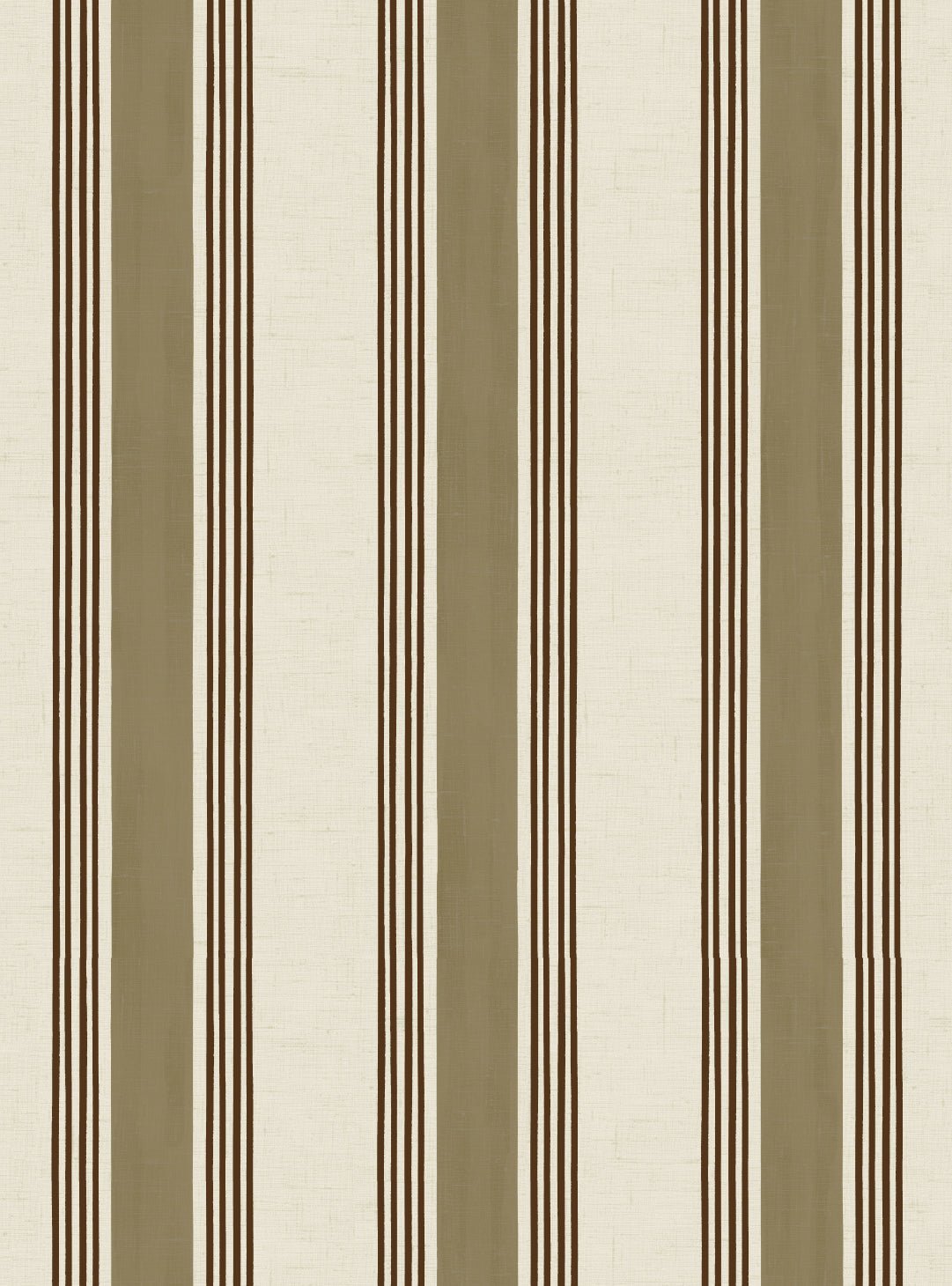Old World Stripe Olive Green Wallpaper - Esselle Home