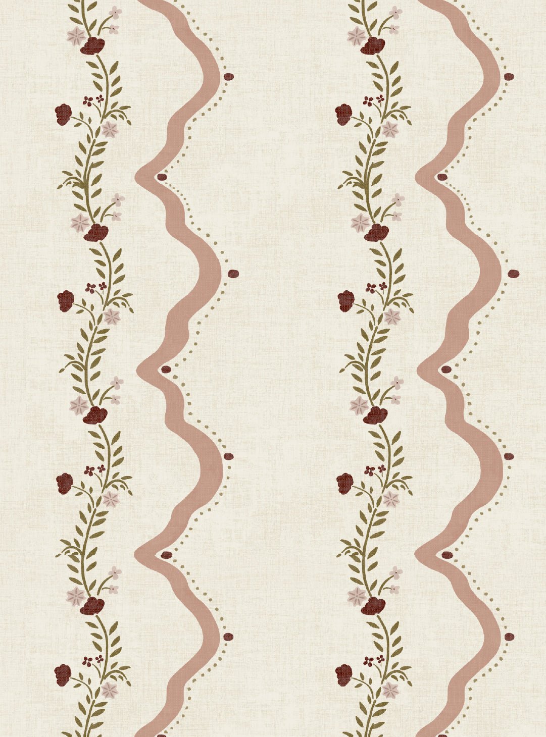 Rosie Posie Blush Pink Wallpaper - Esselle Home