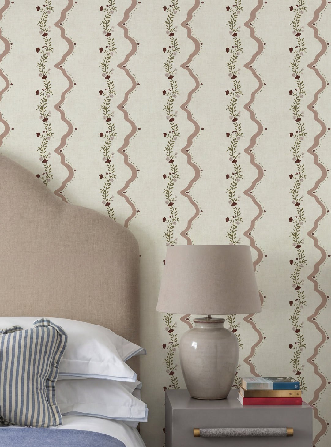 Rosie Posie Blush Pink Wallpaper - Esselle Home