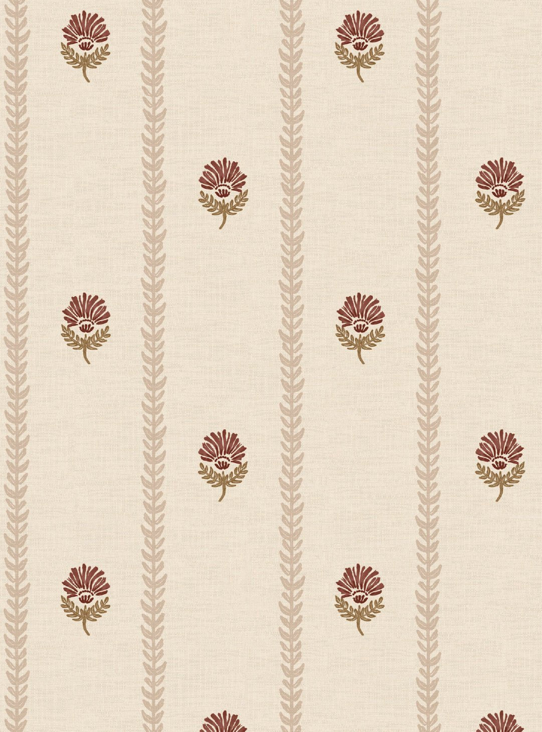 Thistle Trail Stripe Neutral Wallpaper - Esselle Home