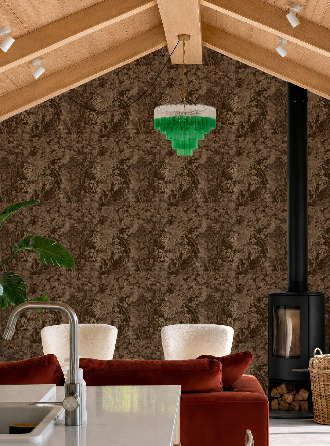 Wild Verdue Autumn Rust Wallpaper - Esselle Home
