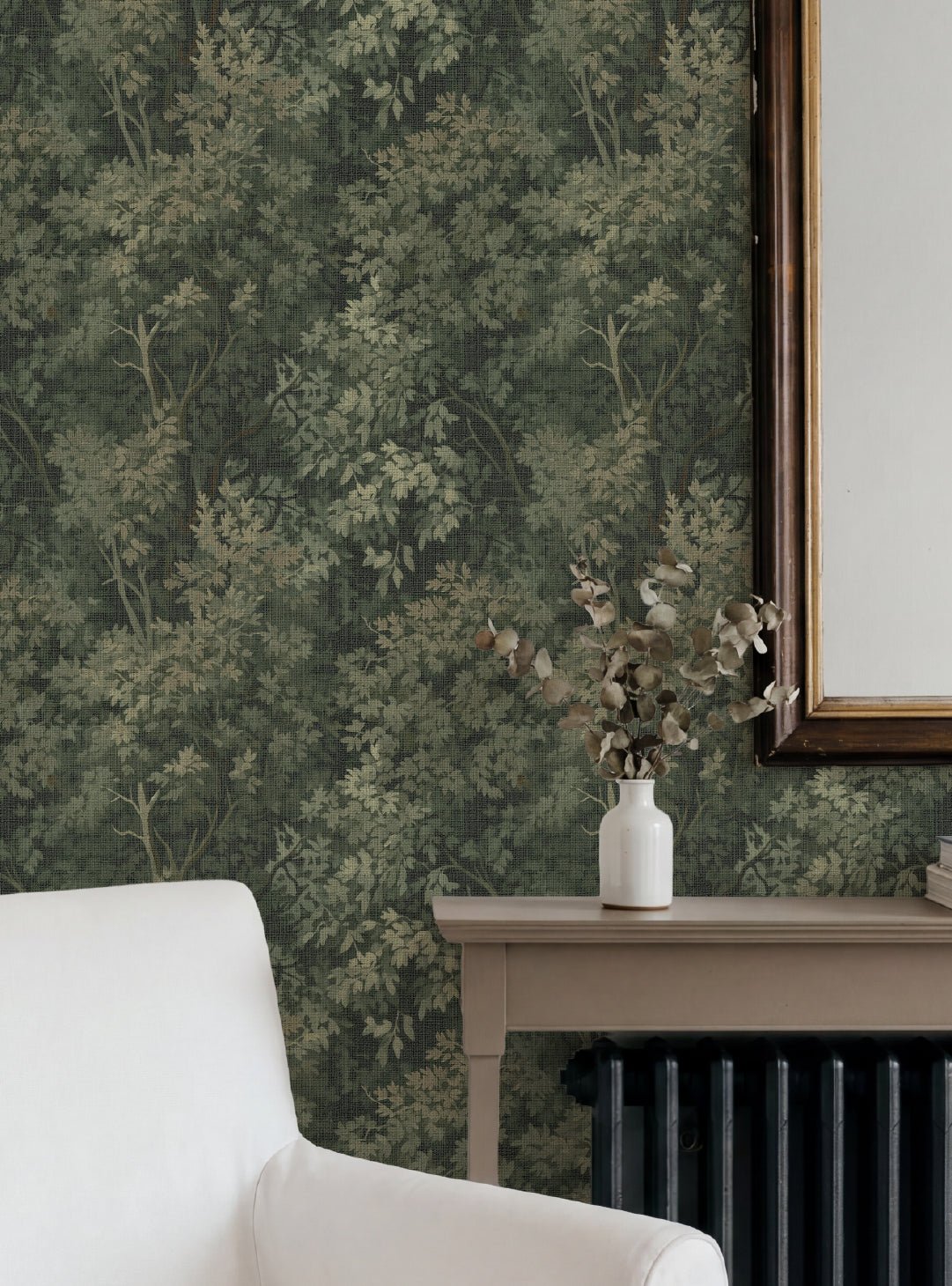 Wild Verdue Bottle Green Wallpaper - Esselle Home