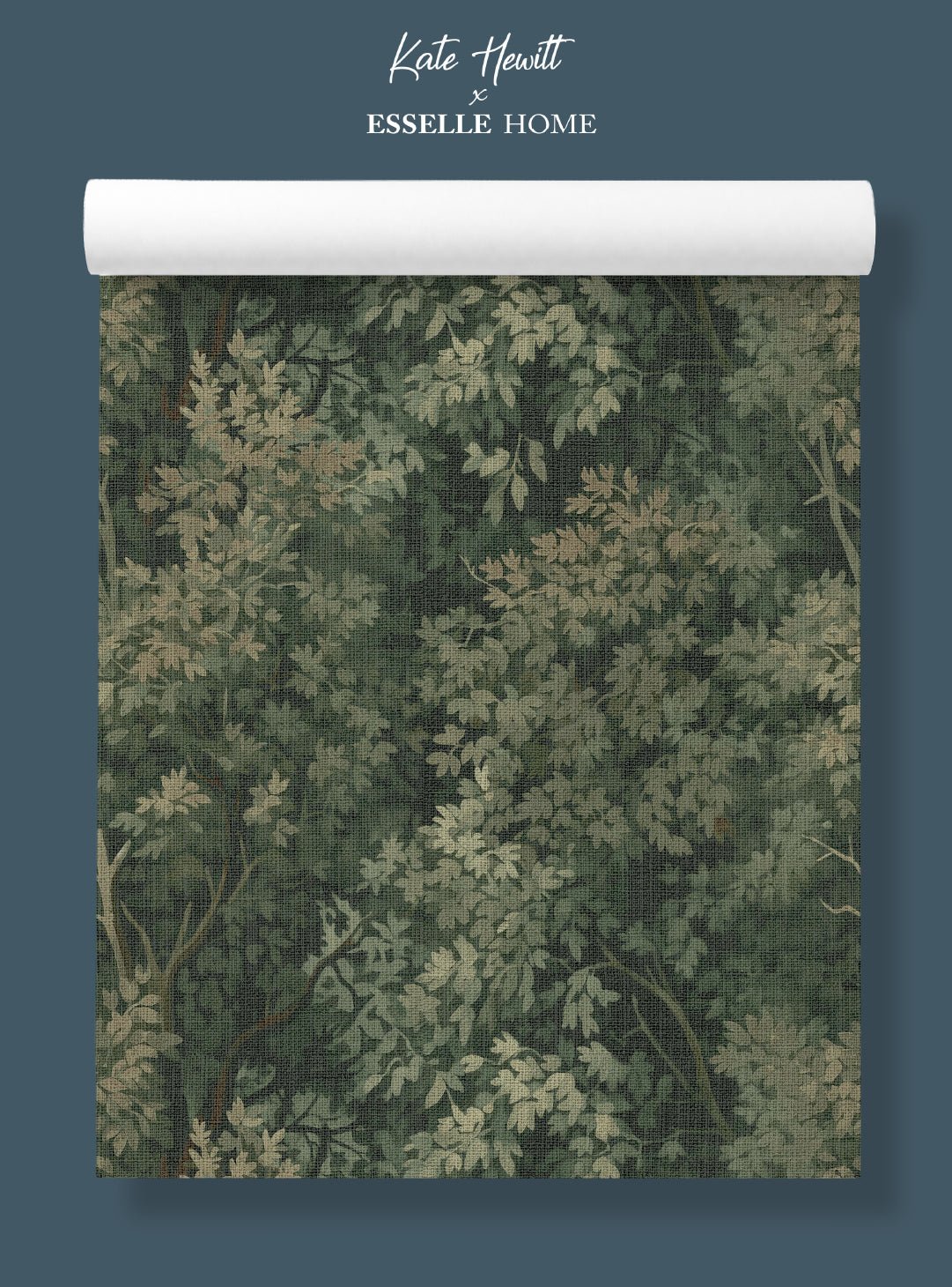 Wild Verdue Bottle Green Wallpaper - Esselle Home