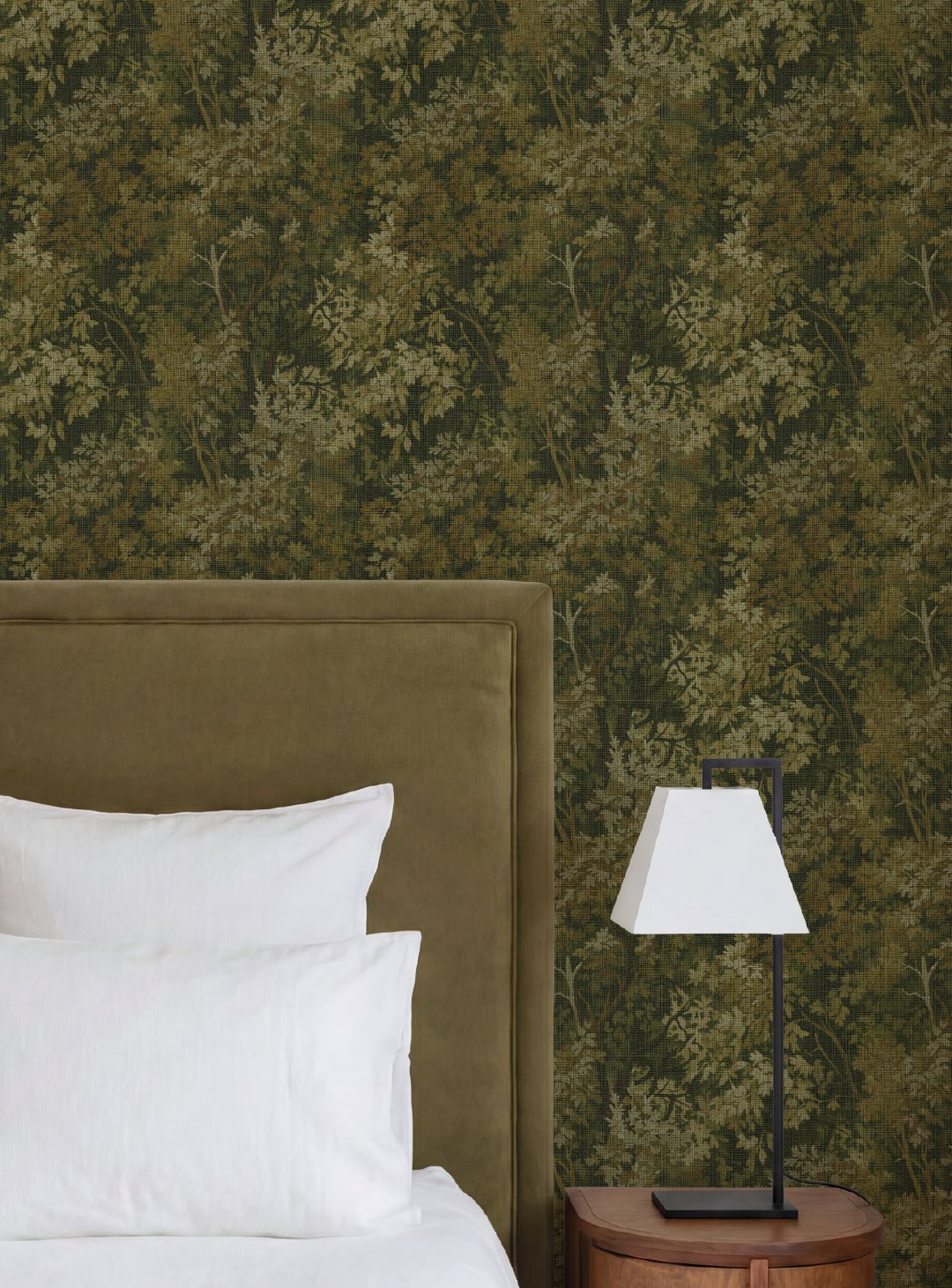 Wild Verdue Olive Green Wallpaper - Esselle Home