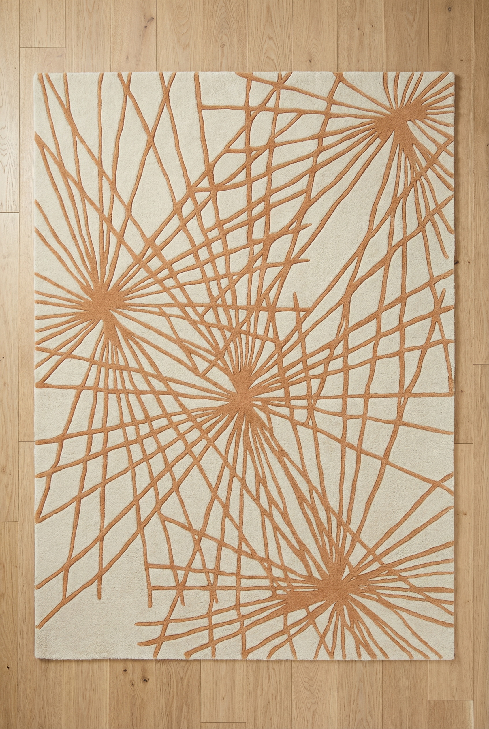 Aura Starburst Natural / Orange Rug