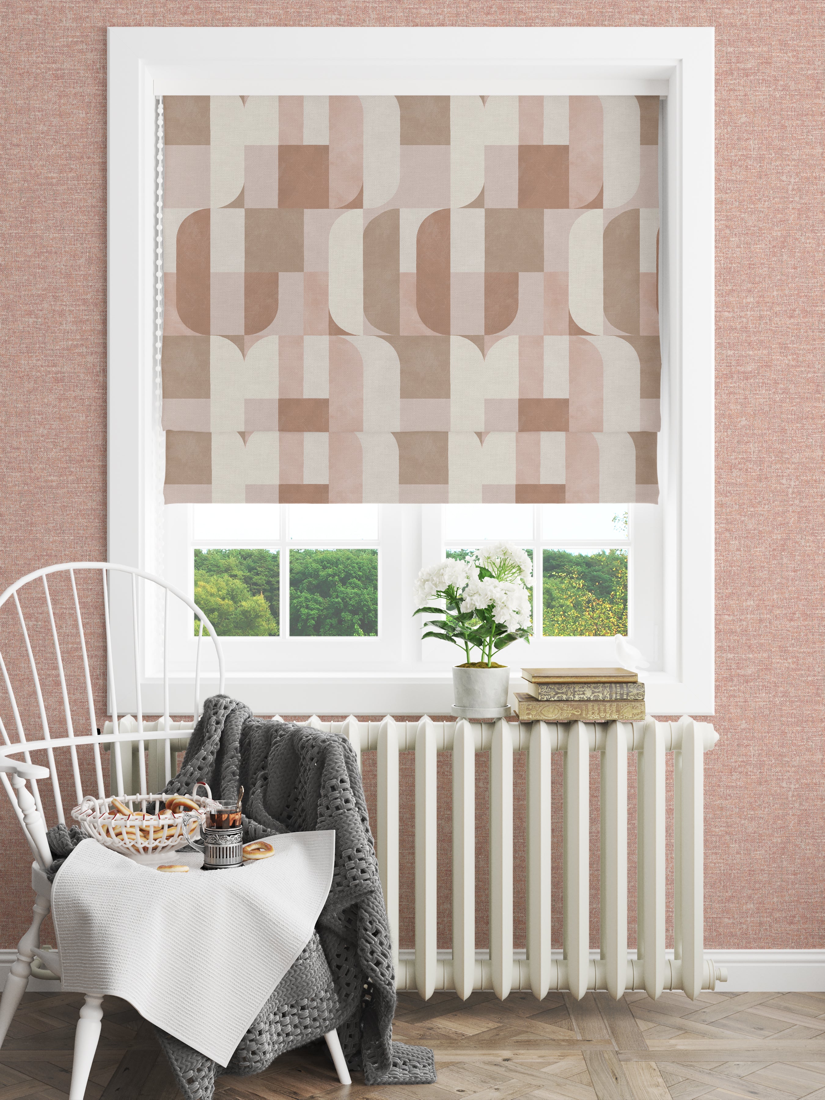 Atton Blush / Natural Fabric