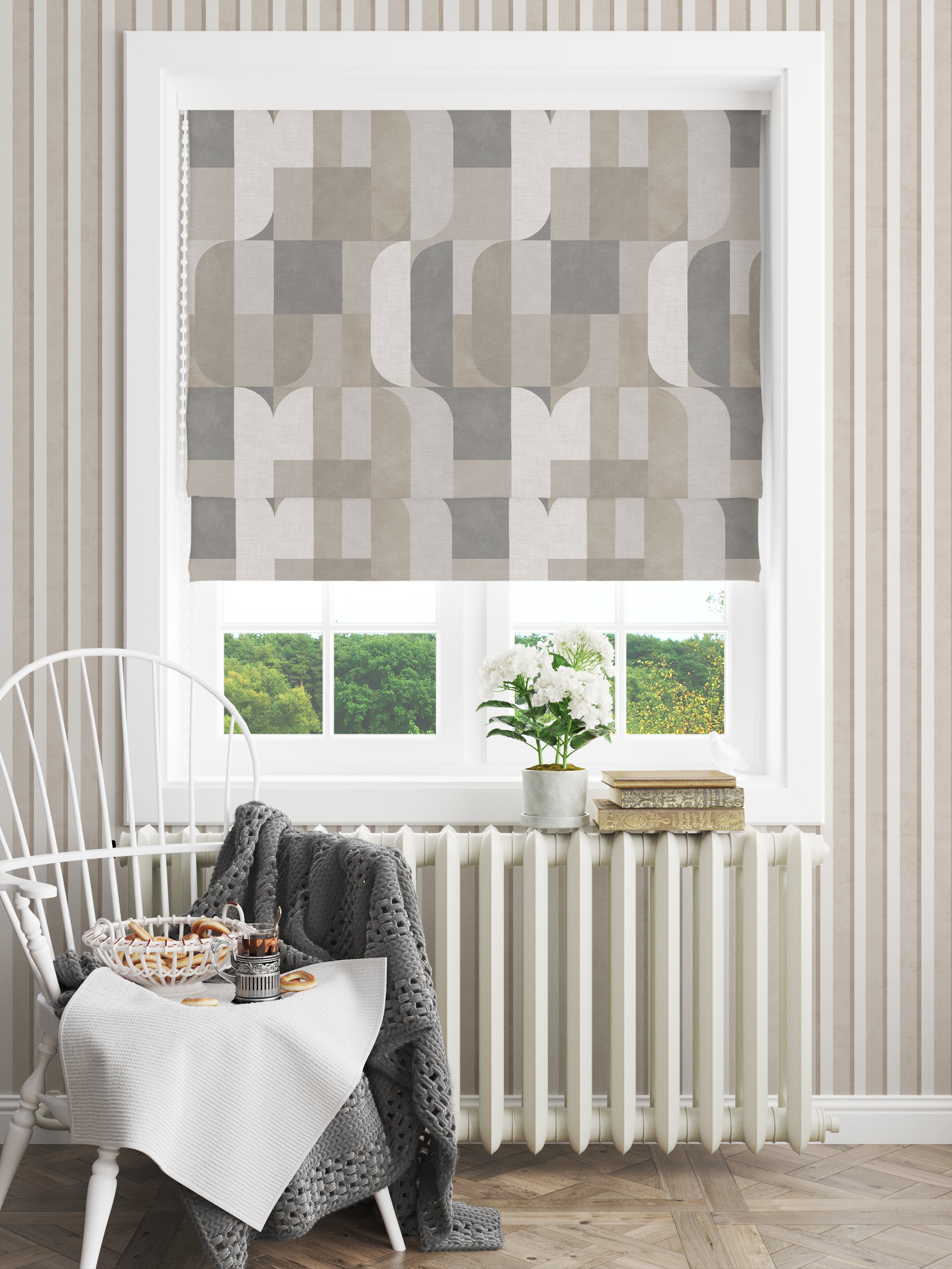 Atton Natural / Slate Fabric