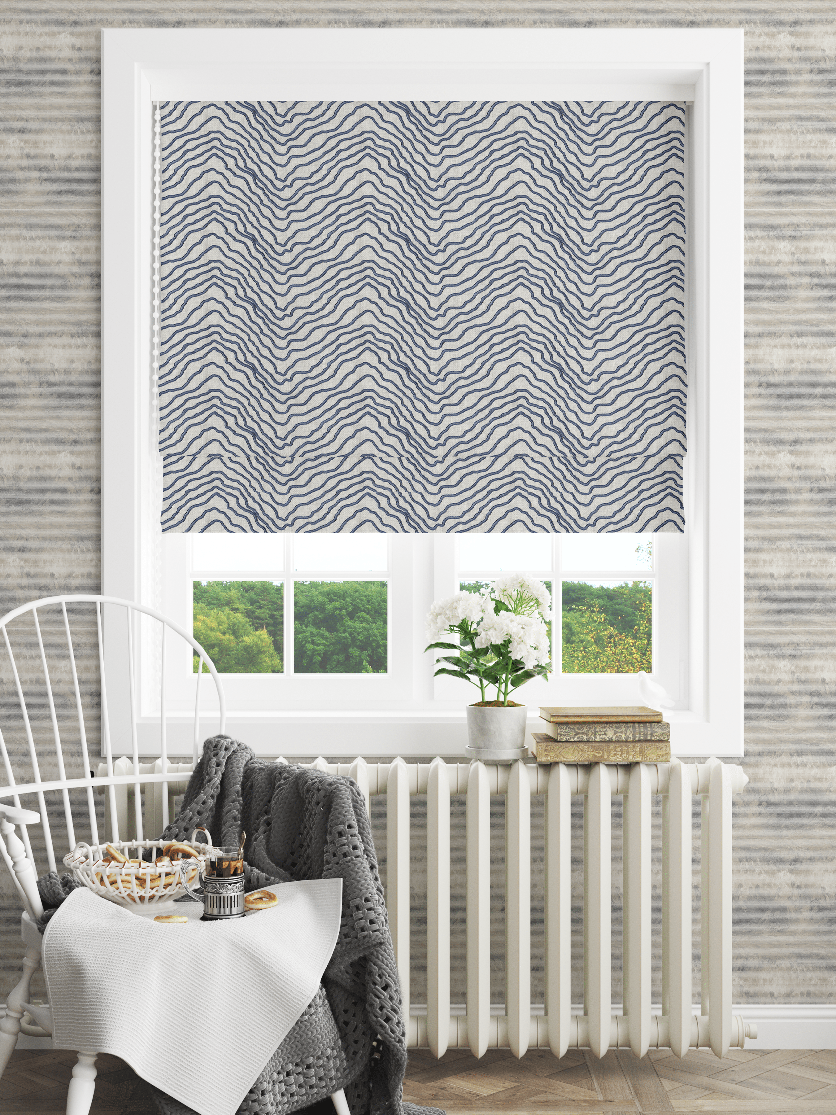 Sidford Blue Fabric - Esselle Home