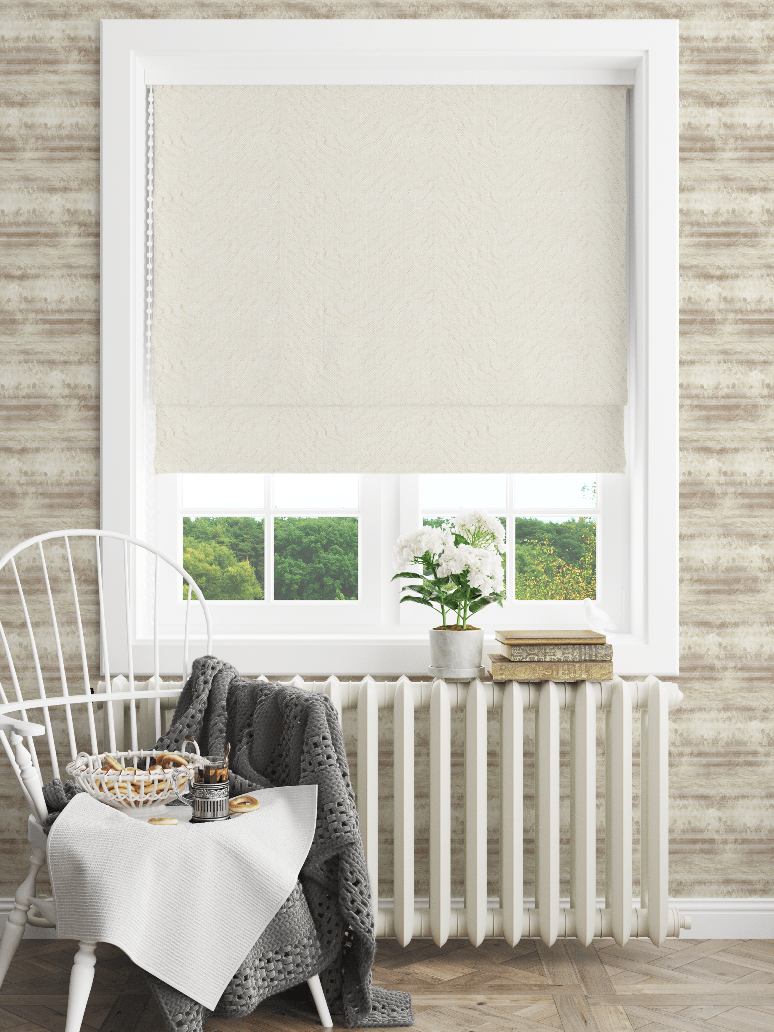 Sidford White Fabric - Esselle Home