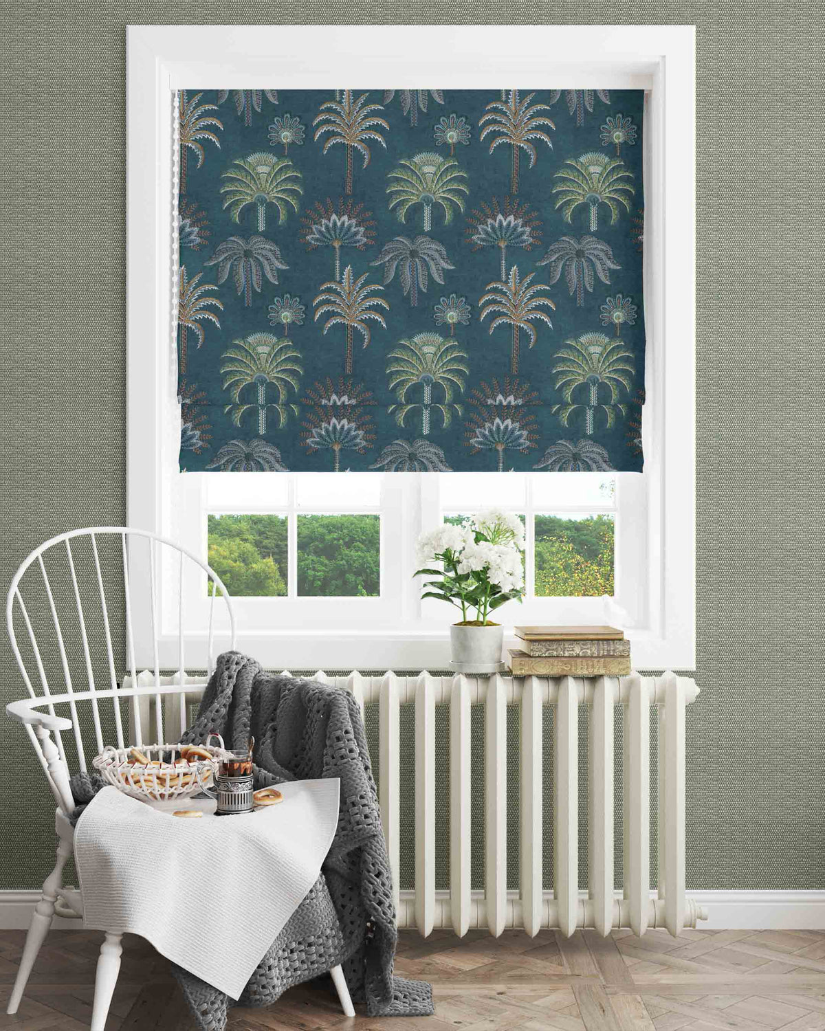 Solana Teal Blind - Esselle Home