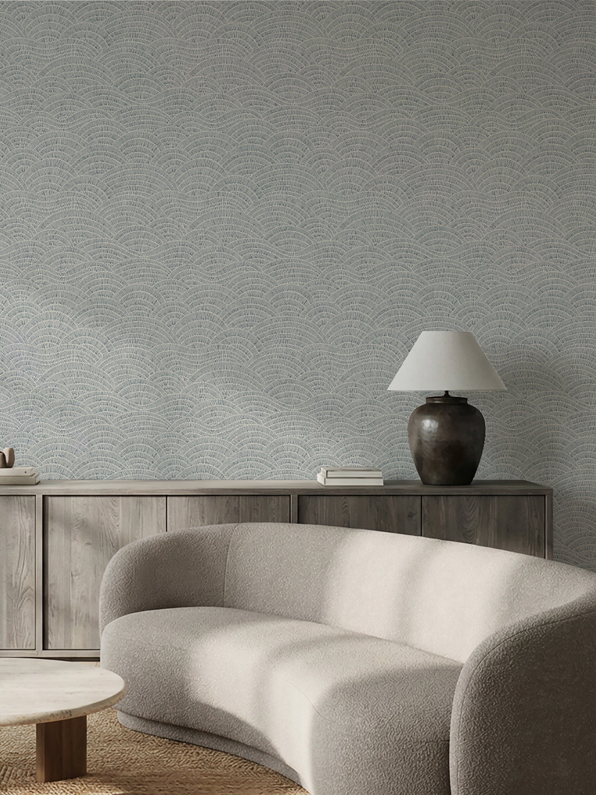 Dalty Steel Blue Wallpaper