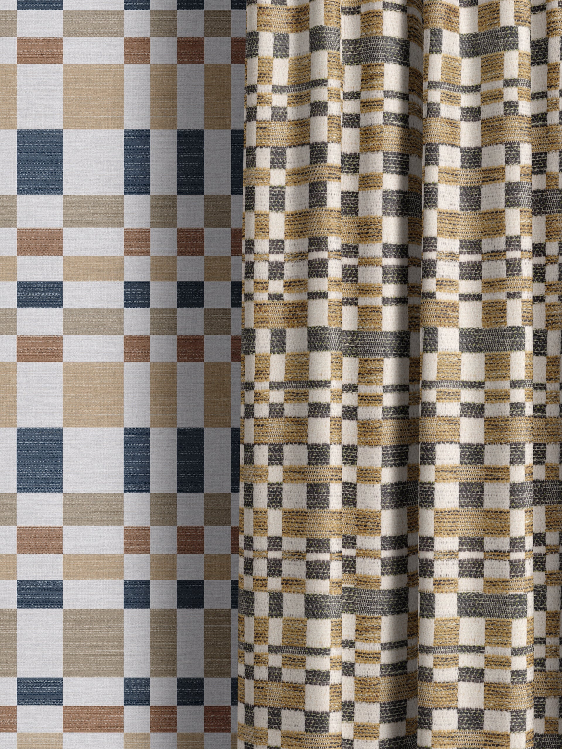 Whittle Ochre Fabric - Esselle Home