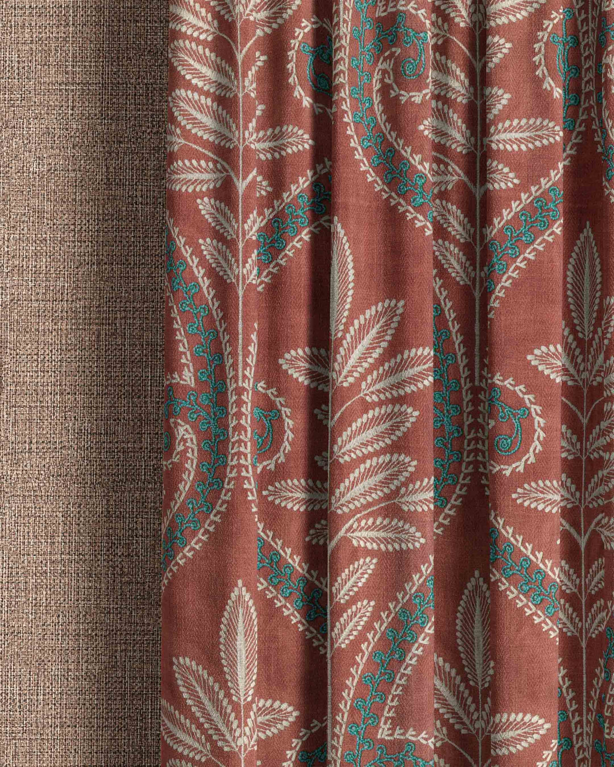 Monsoon Terracotta Curtain - Esselle Home