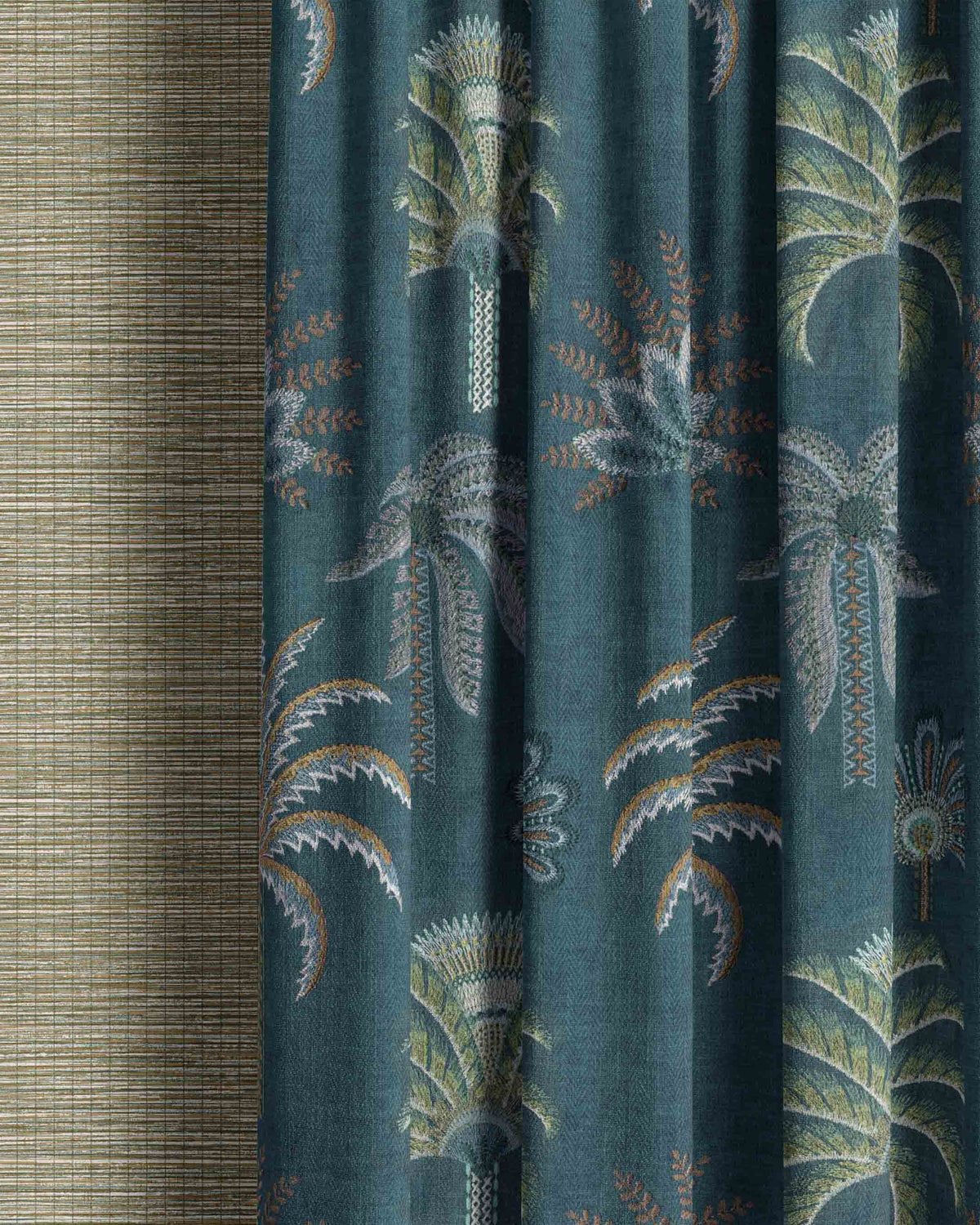 Solana Teal Curtain - Esselle Home