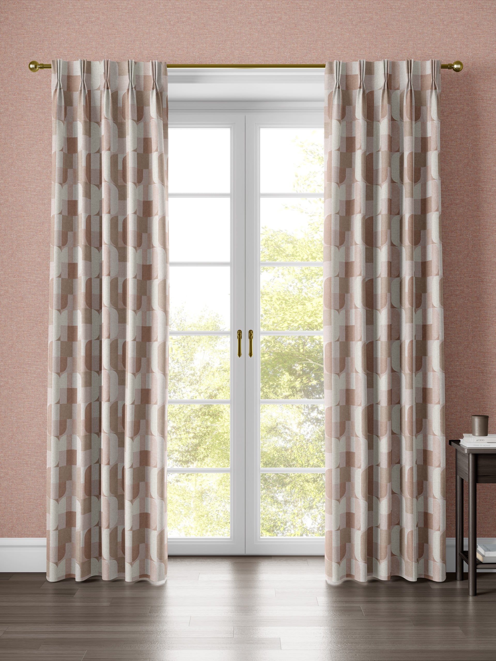 Atton Blush / Natural Fabric