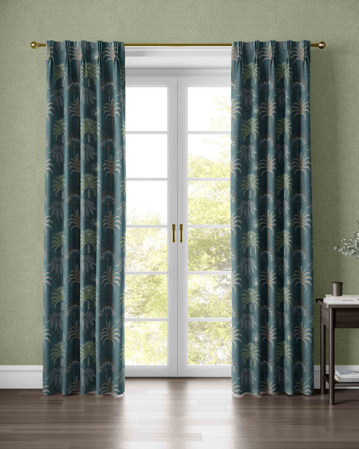 Solana Teal Curtain - Esselle Home