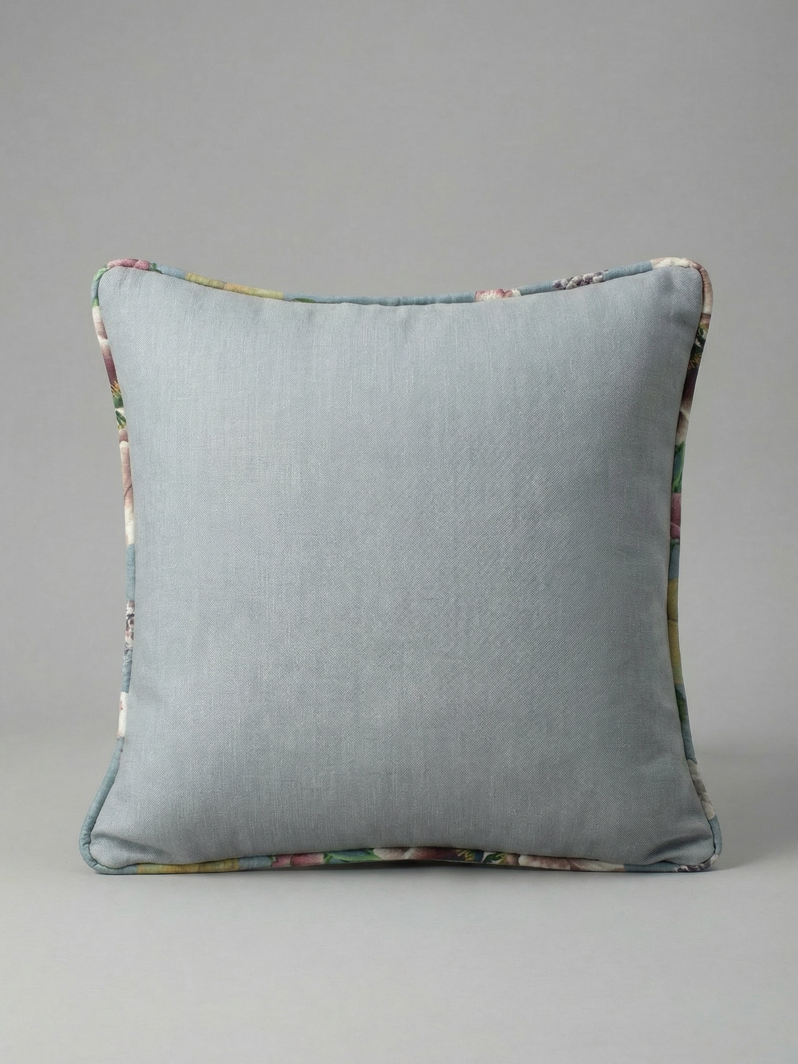 Eden Plain/Chinoiserie Soft Blue Cushion - Esselle Home