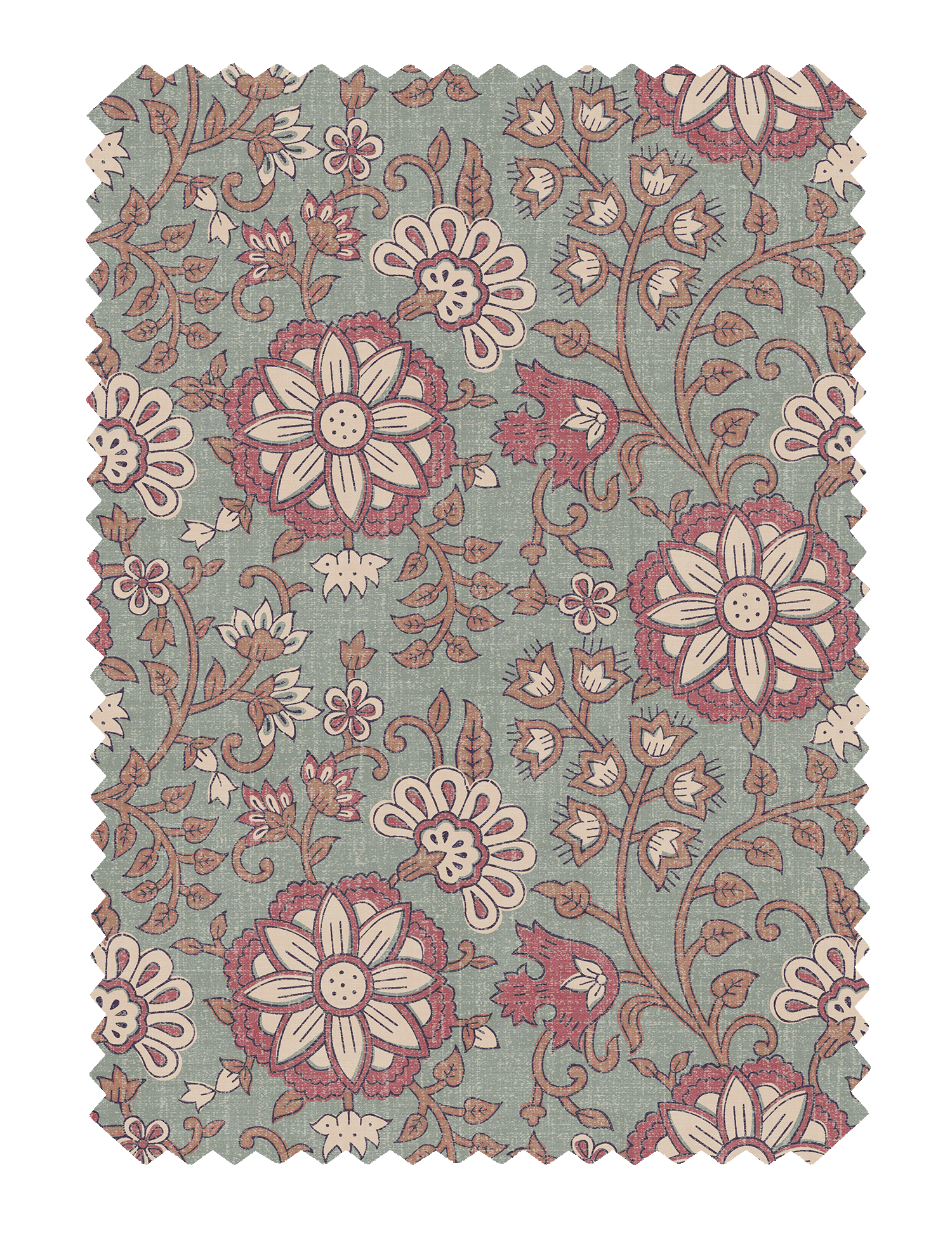 Lucien Trail Spice/Pink/Green Fabric - Esselle Home