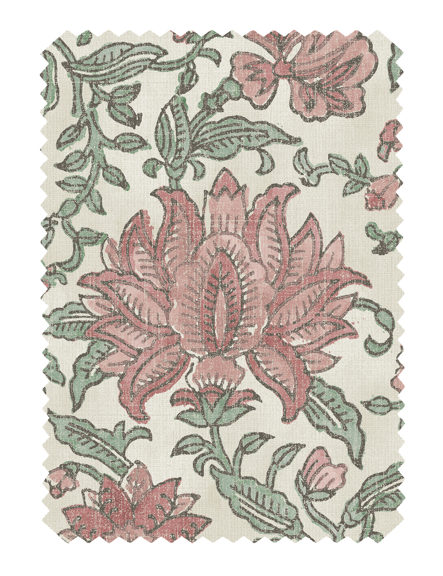 Nima Floral Rose/Sage Fabric