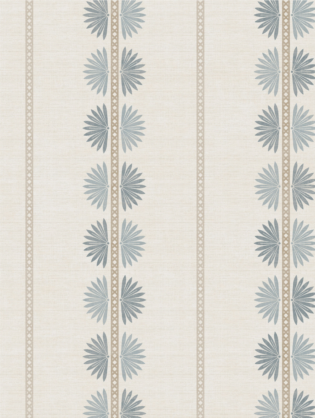 Maris Blue Wallpaper| Fan Leaf Stripe Wallpaper - Esselle Home