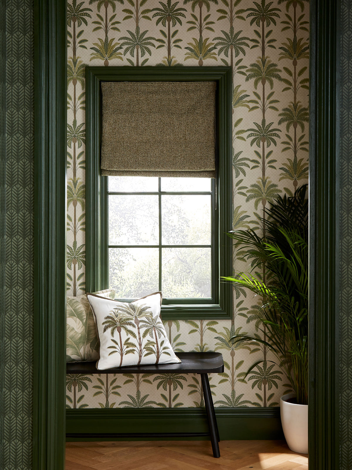Solana Green 45 x 45 cm Cushion - Esselle Home
