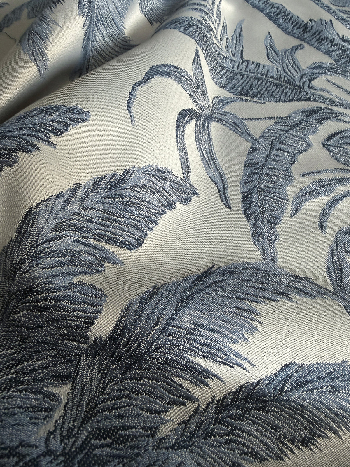 Palmera Blue Fabric - Esselle Home