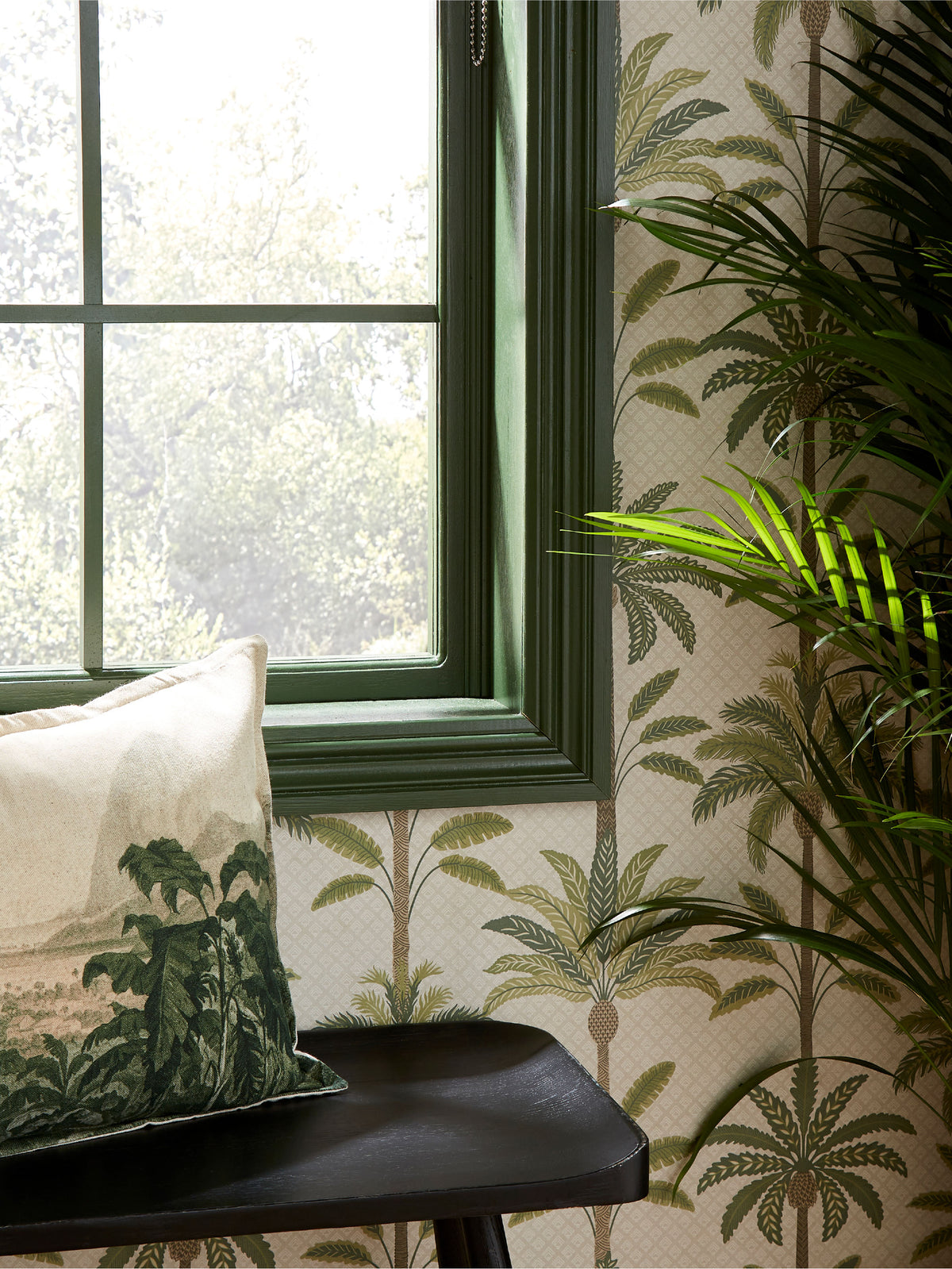 Avena Green 60 x 40 cm Cushion - Esselle Home