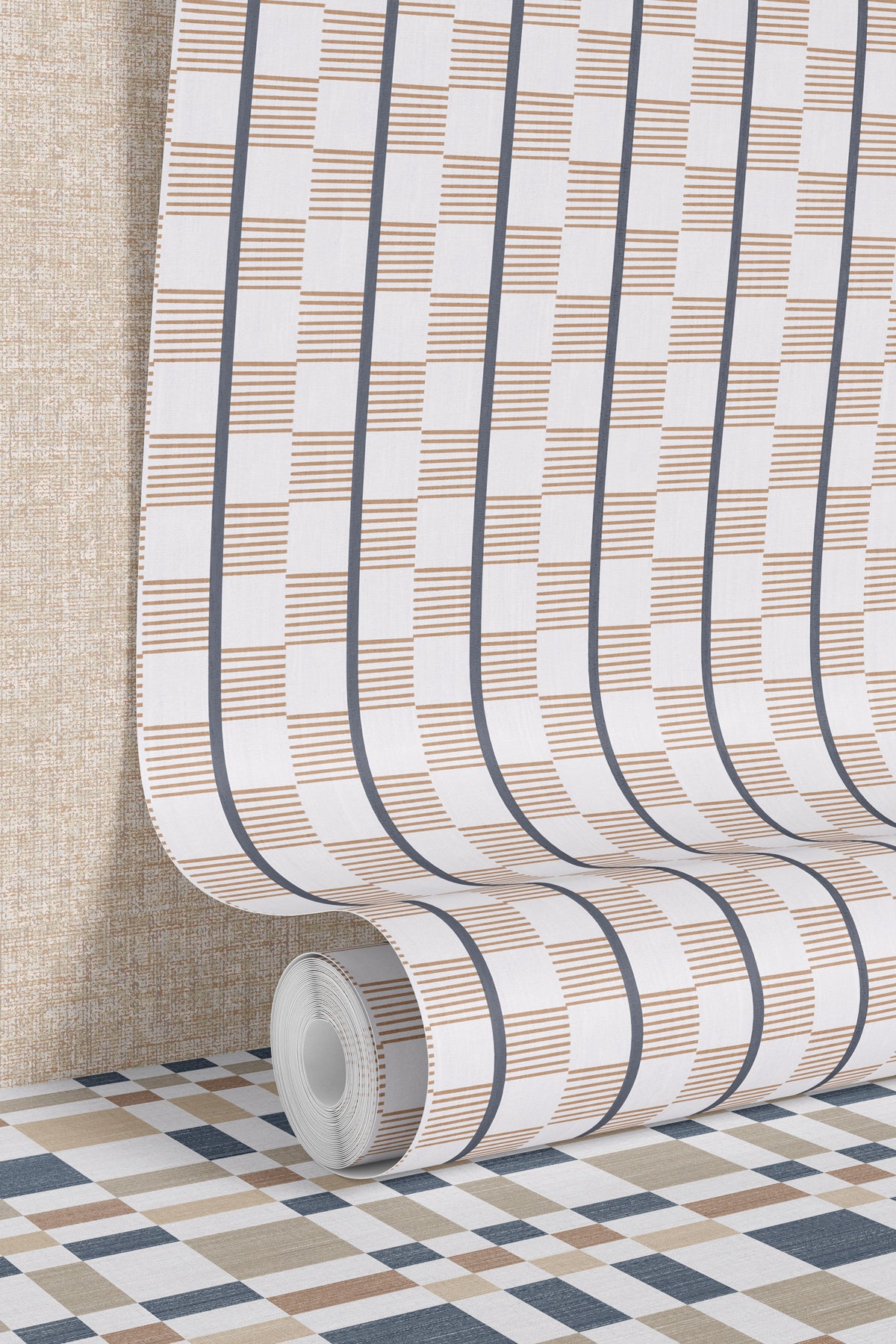 Ponty Mocha Wallpaper - Esselle Home