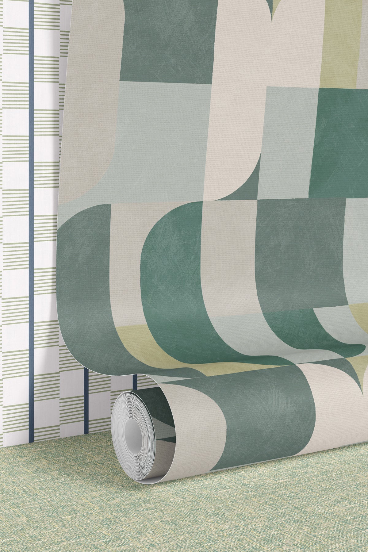 Atton Green / Natural Wallpaper - Esselle Home
