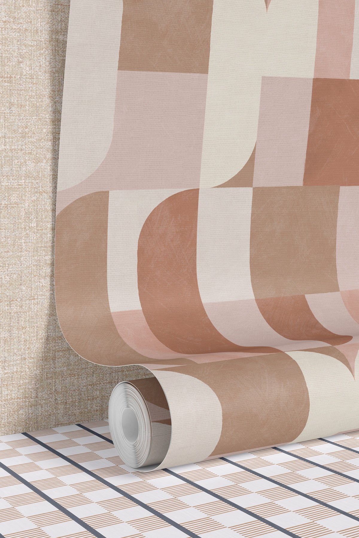 Atton Blush / Natural Wallpaper - Esselle Home