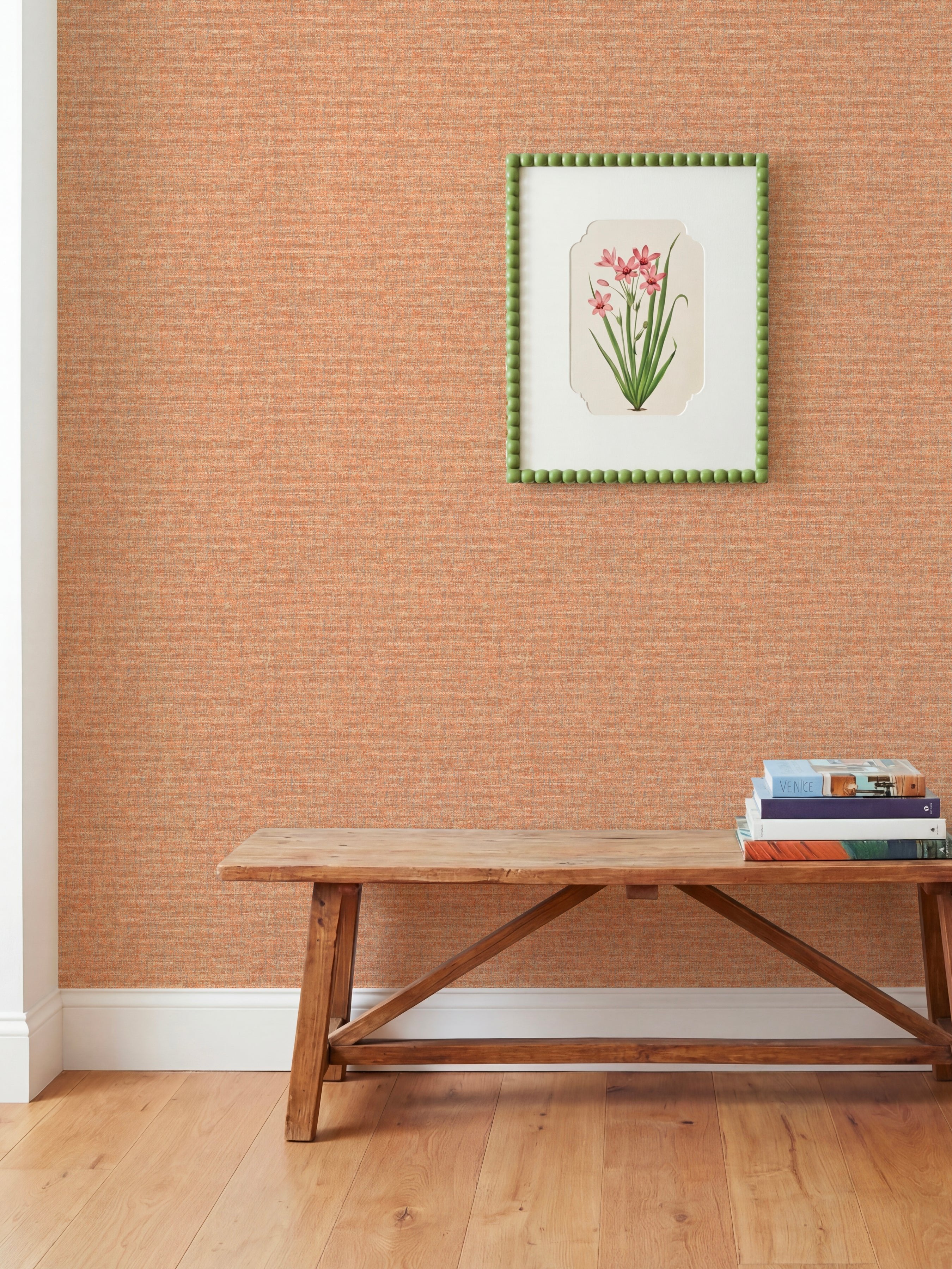Artisan Weave Orange Wallpaper - Esselle Home