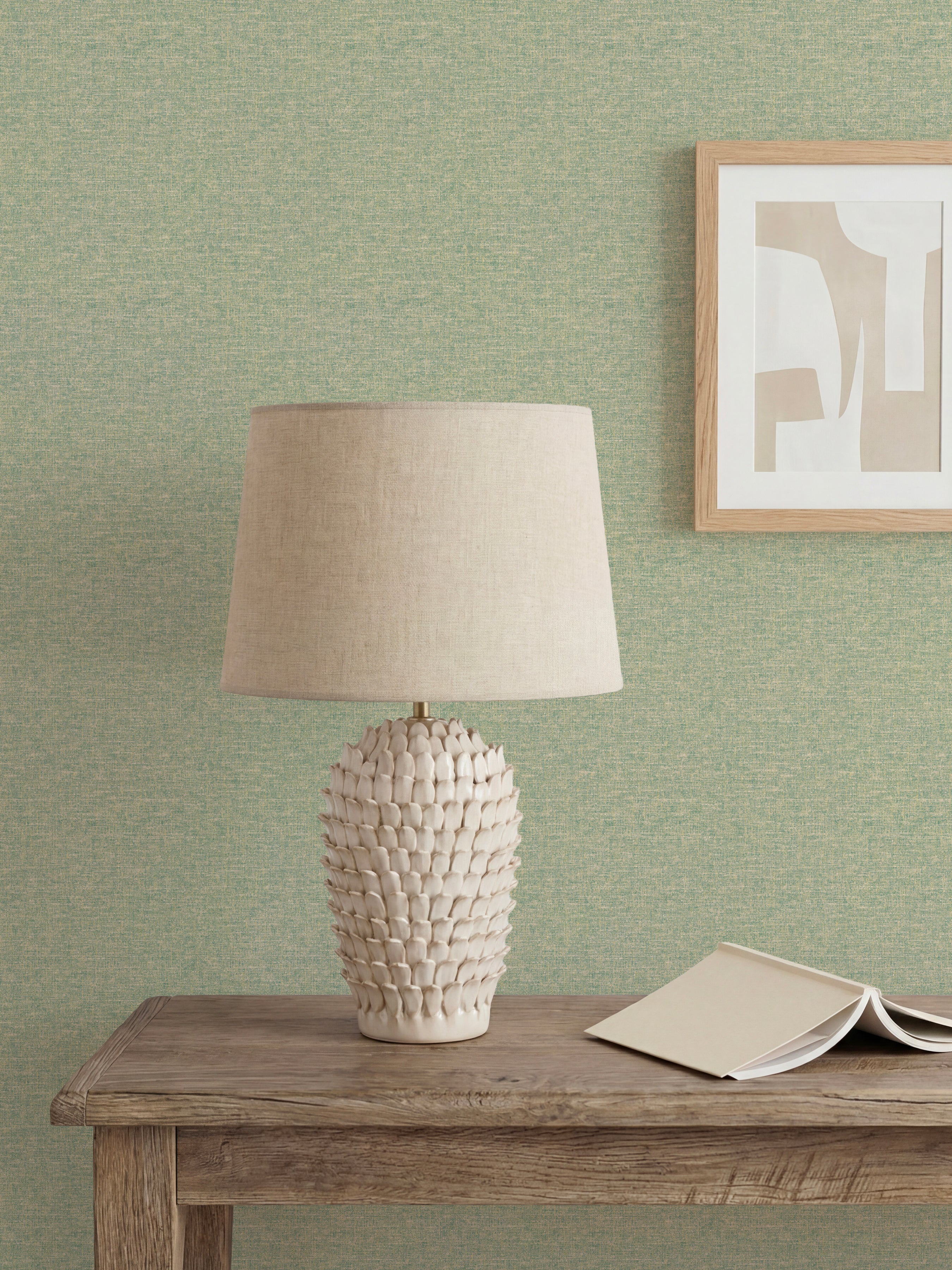 Artisan Weave Sage Wallpaper - Esselle Home