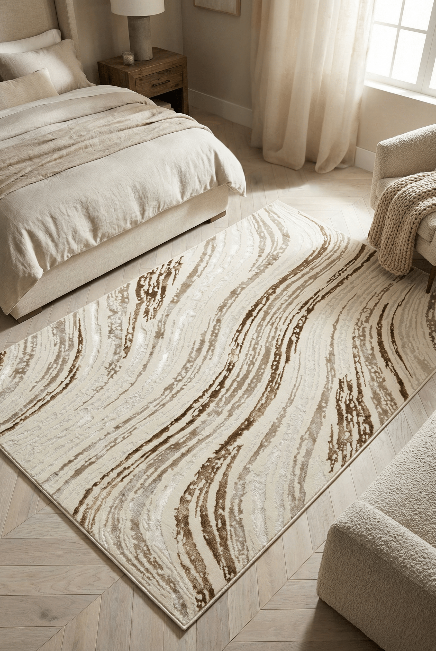 Solar Saturn Natural / Copper Rug - Esselle Home