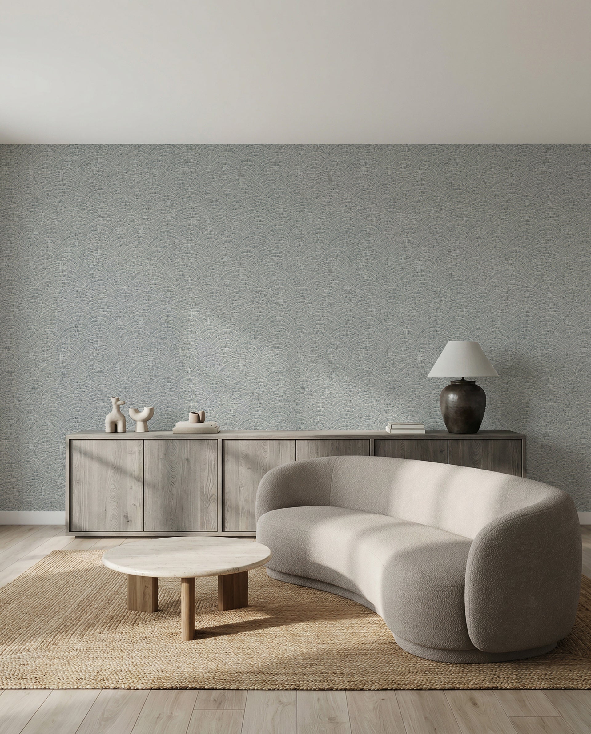 Dalty Steel Blue Wallpaper - Esselle Home