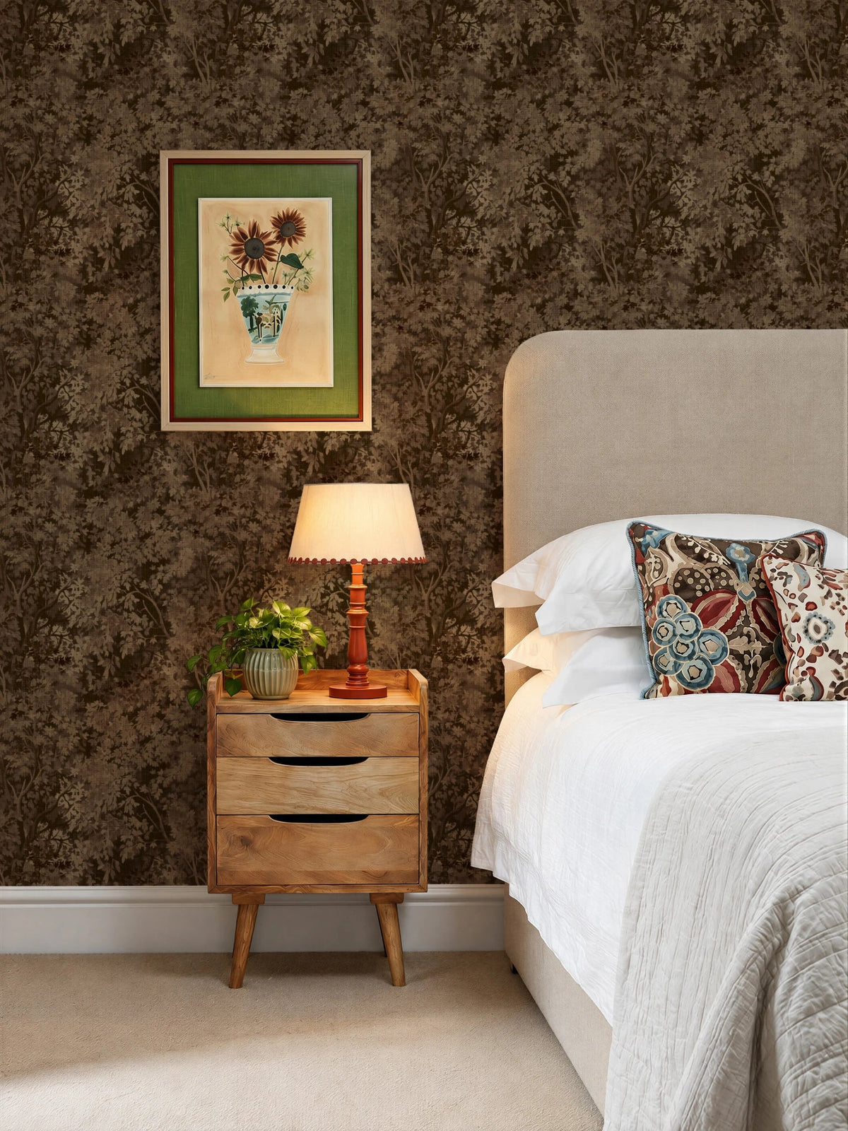 Wild Verdue Autumn Rust Wallpaper - Esselle Home