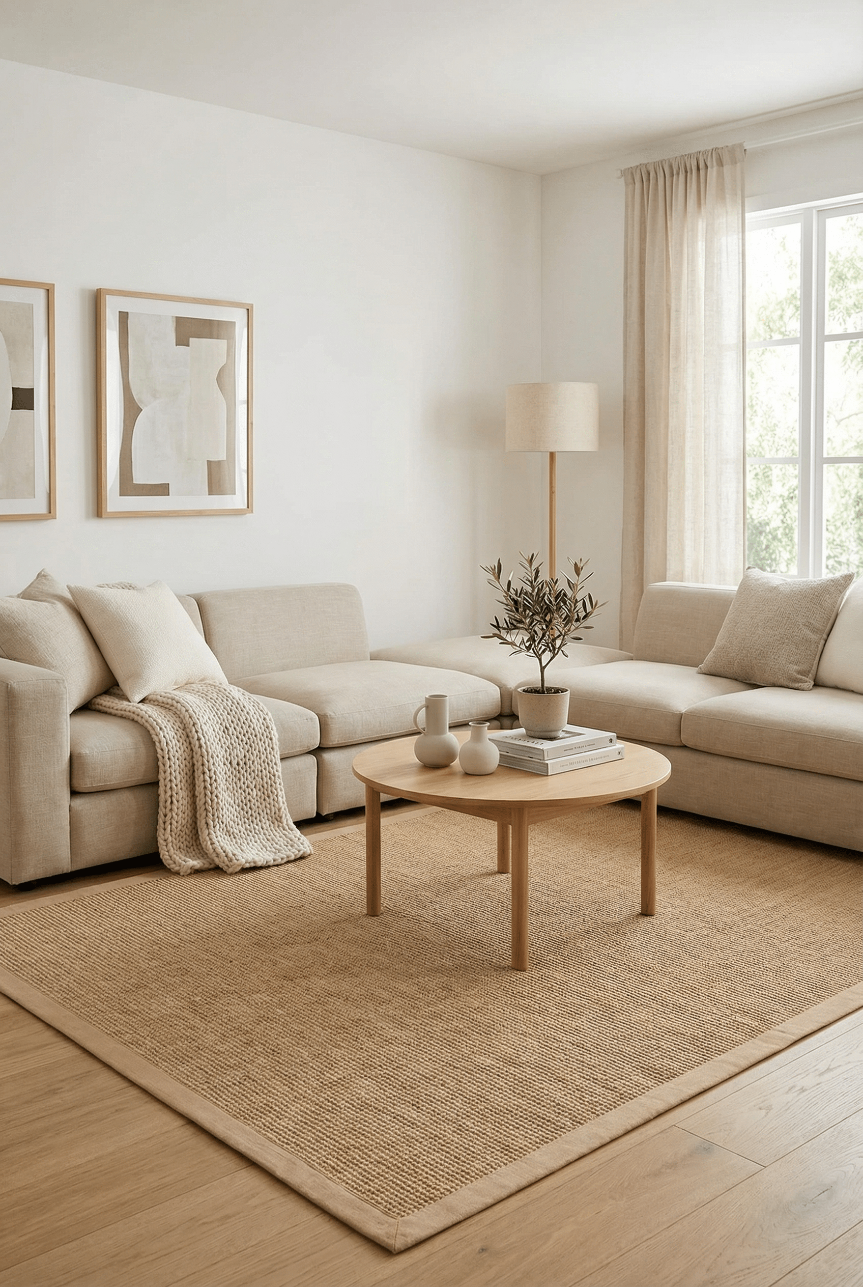 Swinton Sisal Jute Boucle Beige Rug - Esselle Home