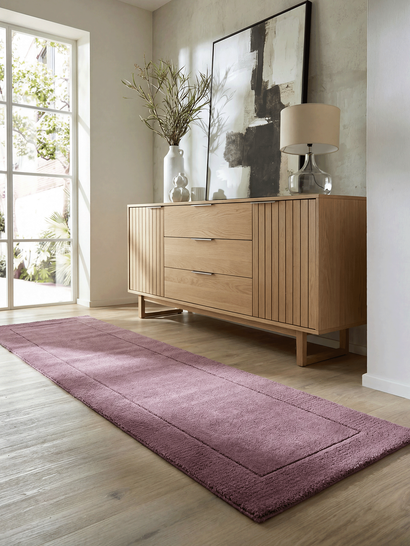 Esme Wool Mauve Runner - Esselle Home