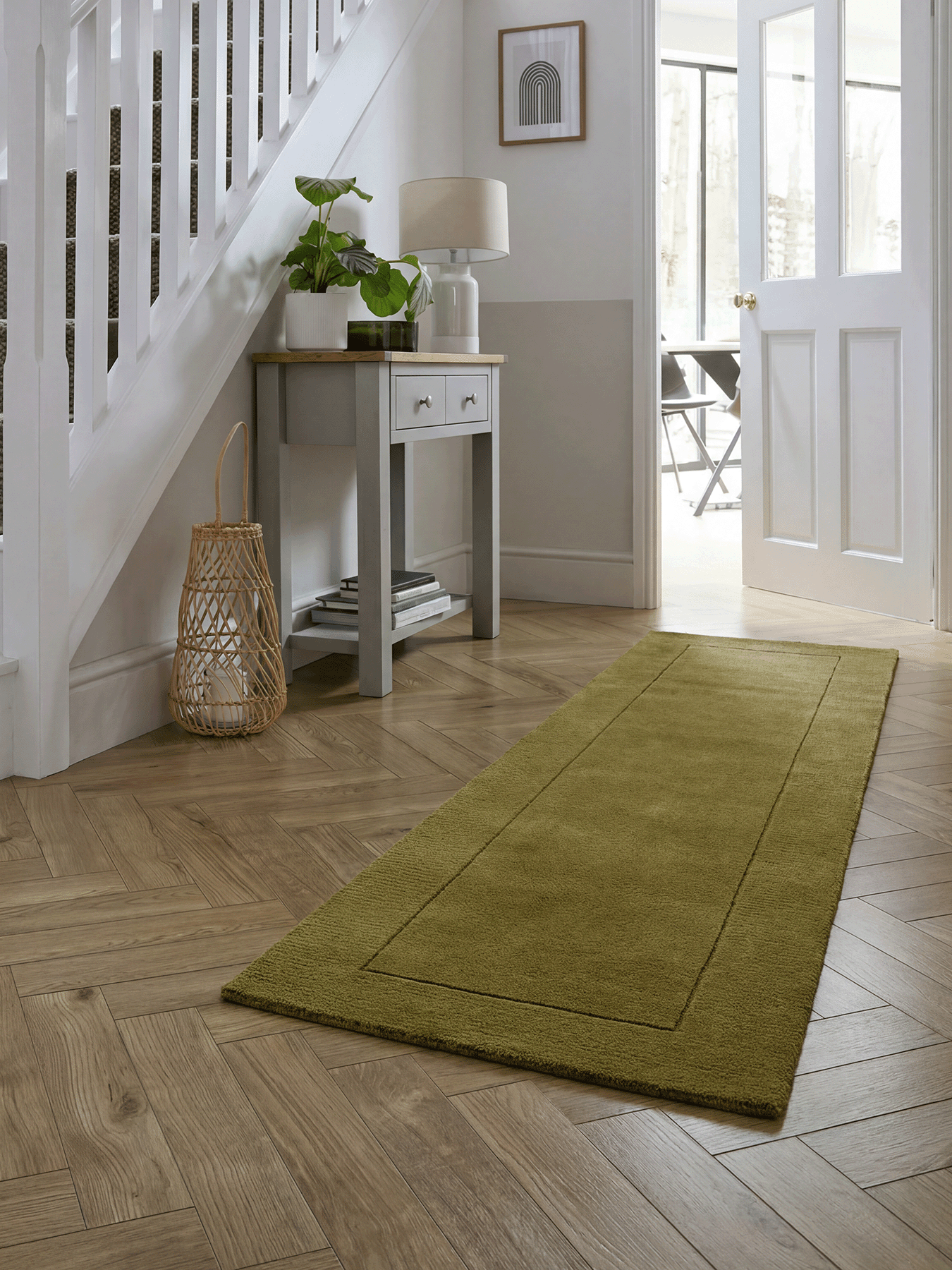Esme Wool Olive Runner - Esselle Home