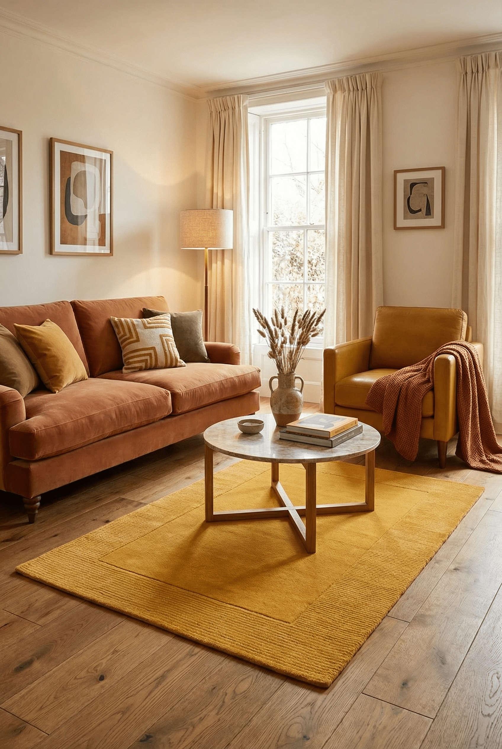 Esme Wool Ochre Rug - Esselle Home