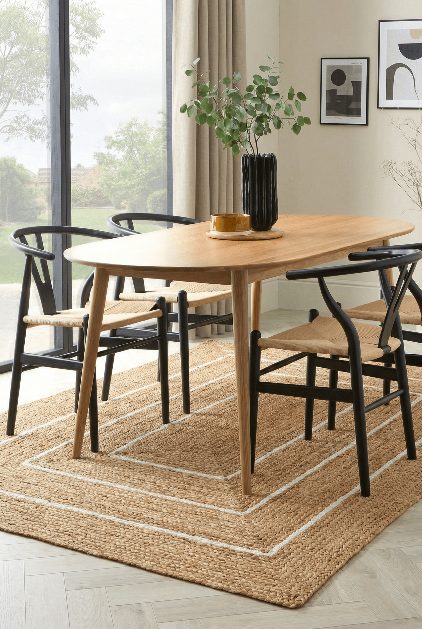 Prestbury Border Handbraided 120x170cm Natural Rug - Esselle Home