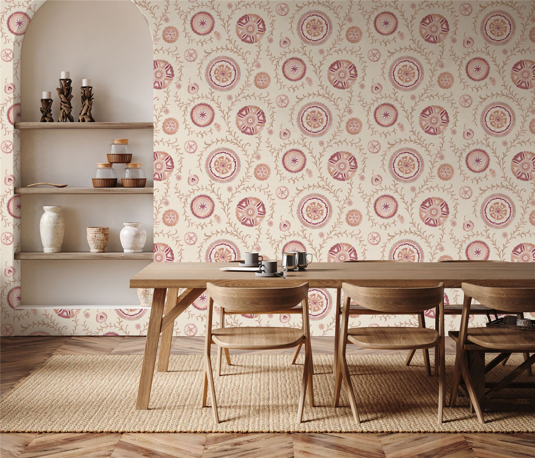 Nahlia Trail Warm Spice Wallpaper