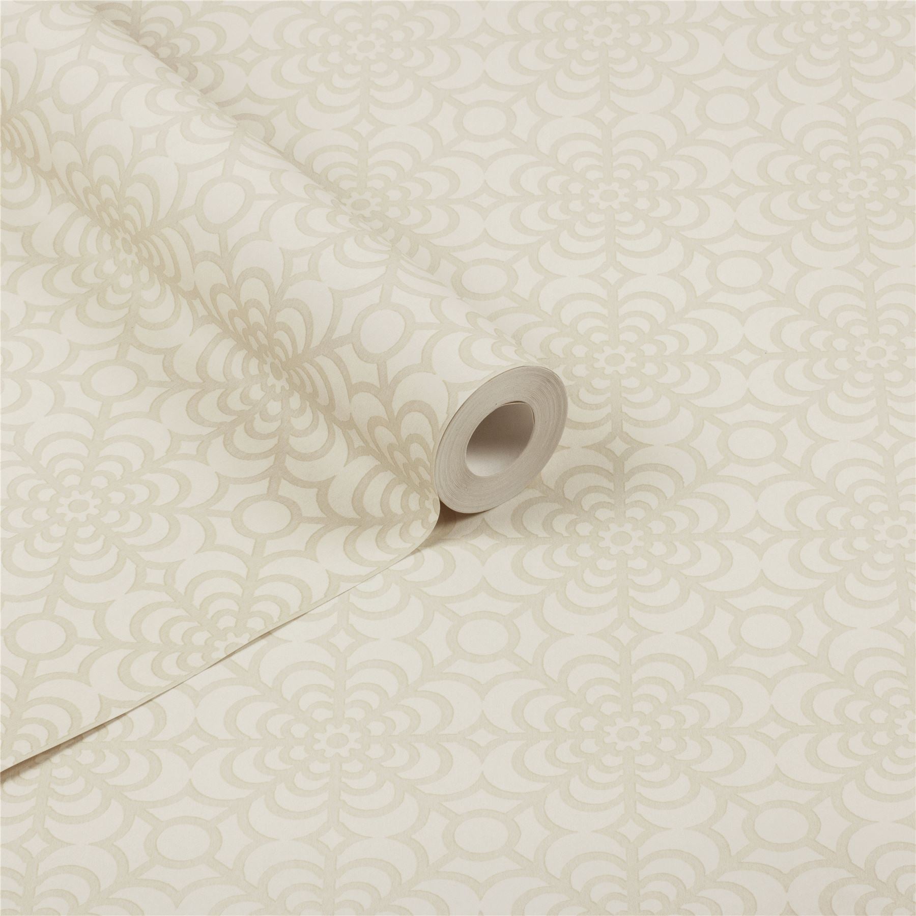 RHS Dandy Floral Ivory Wallpaper - Esselle Home