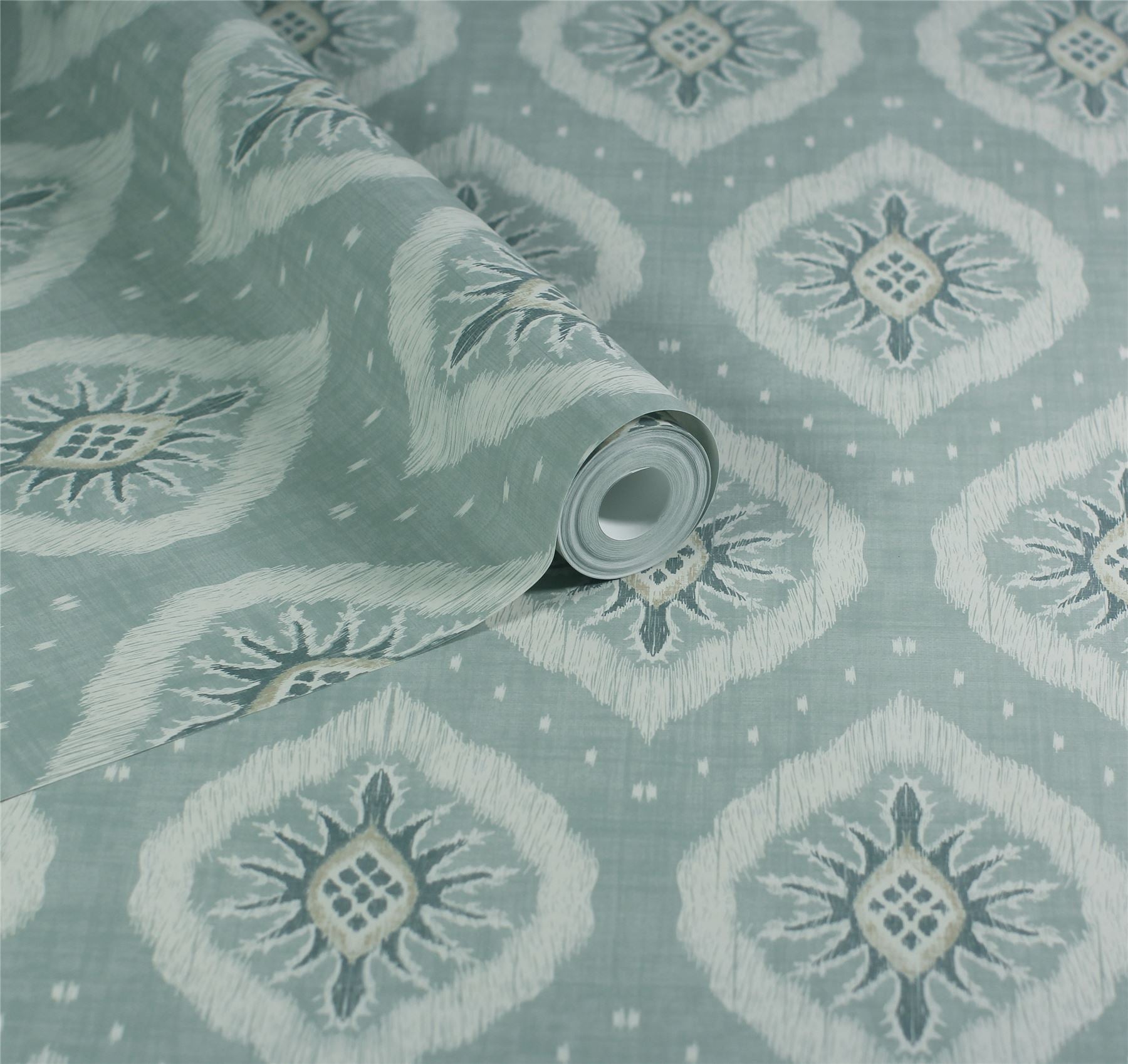 Odina Ikat Seafoam Wallpaper