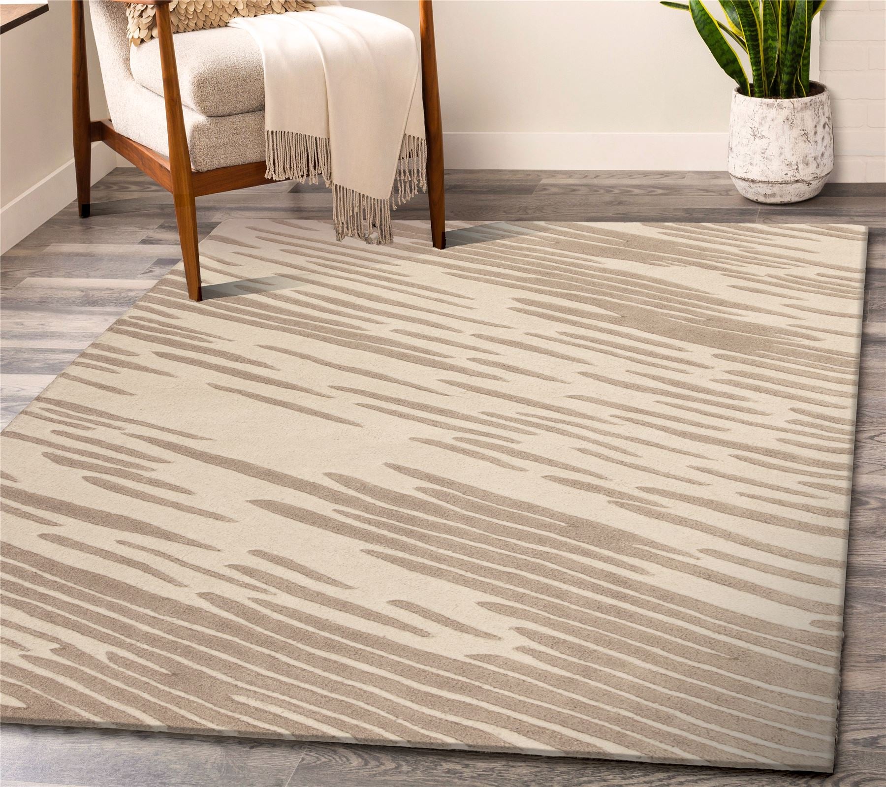 Aura Storm Natural / Grey Rug