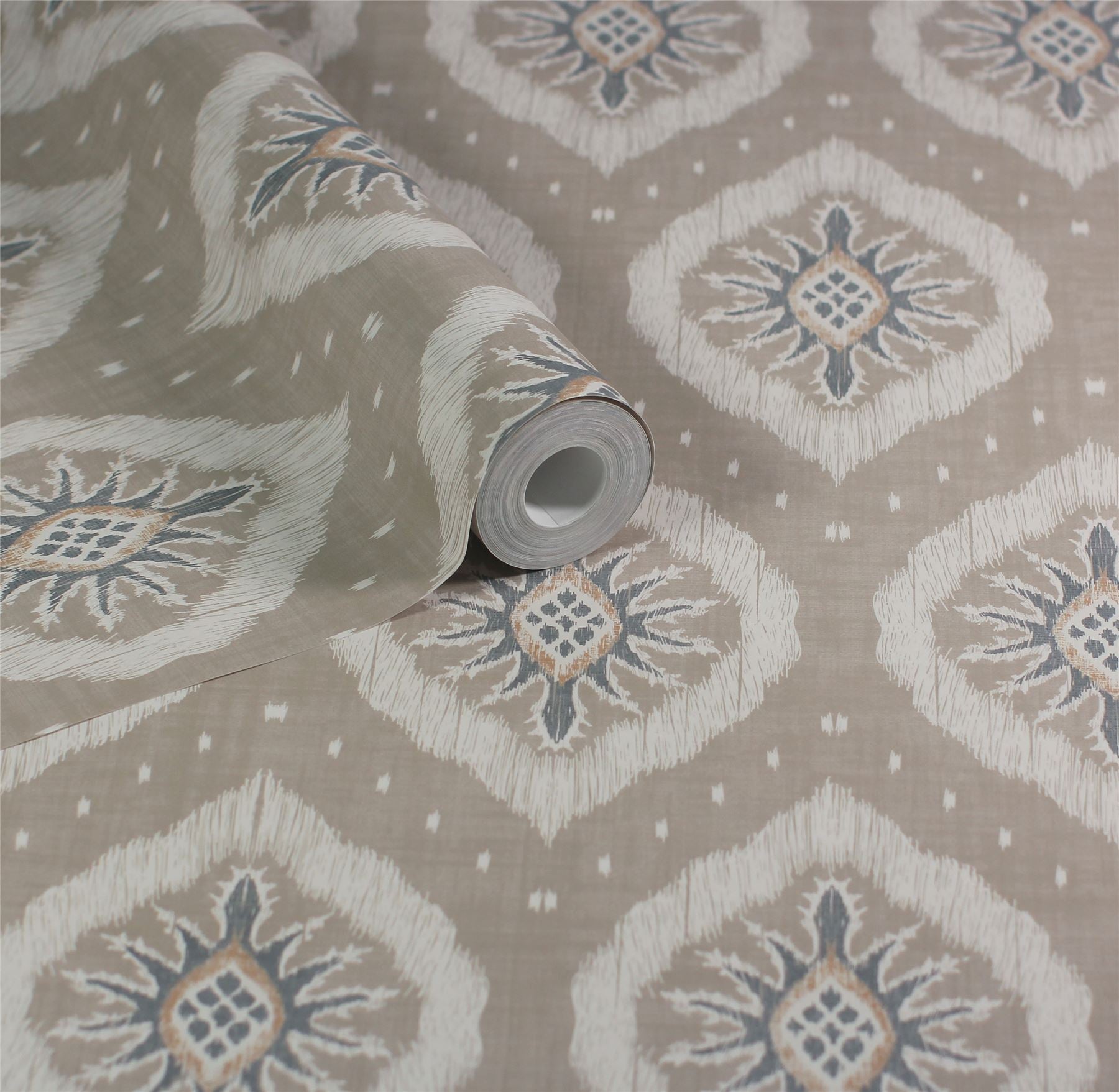 Odina Ikat Natural Wallpaper