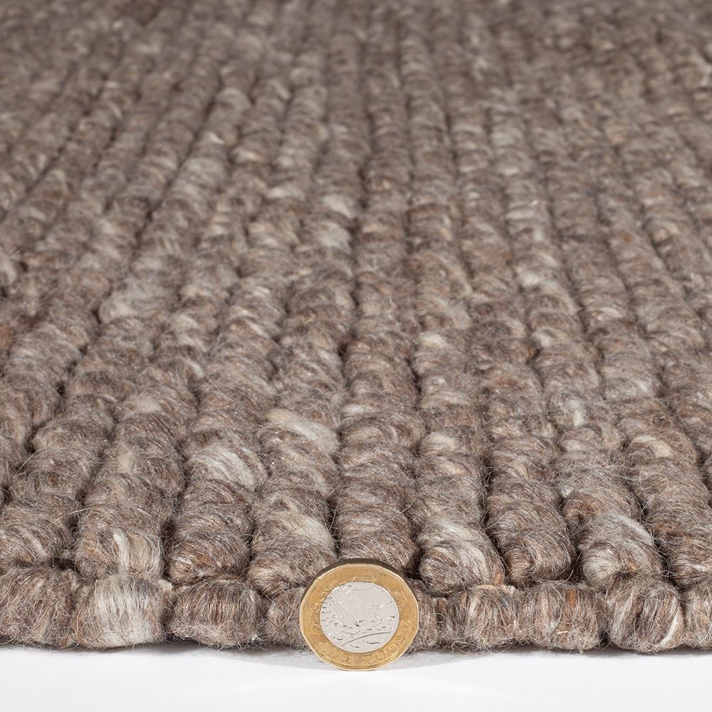 Delilah Mottled Wool Pebble Taupe Rug 200x290cm