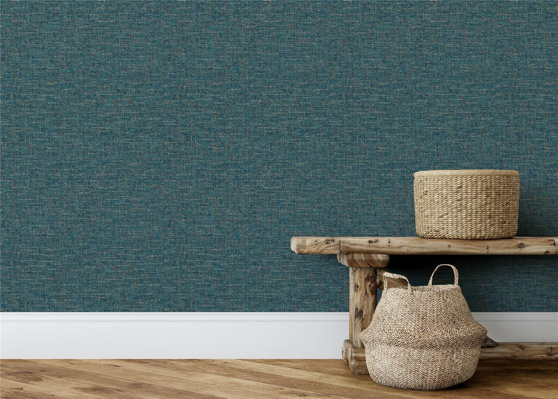 Artisan Weave Navy Wallpaper - Esselle Home