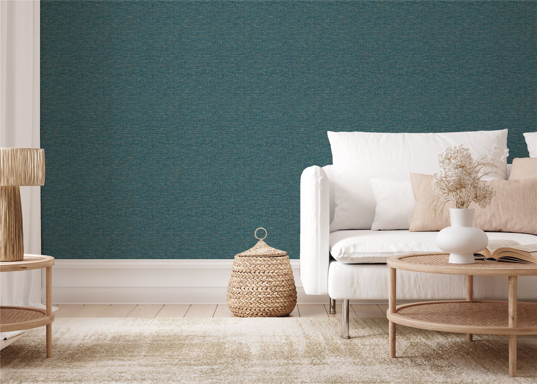 Artisan Weave Navy Wallpaper - Esselle Home