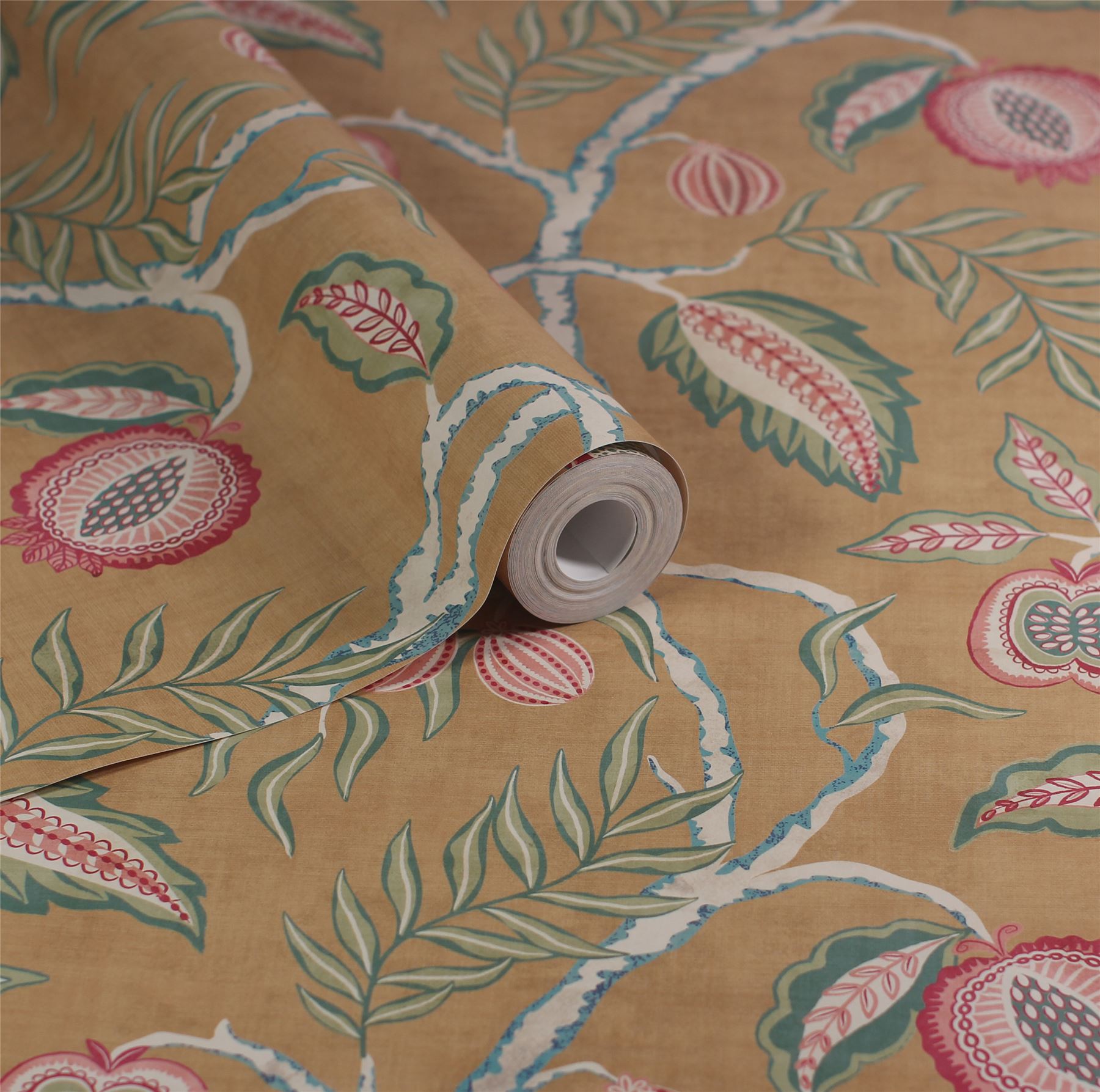 Fruits of Paradise Ochre Wallpaper - Esselle Home